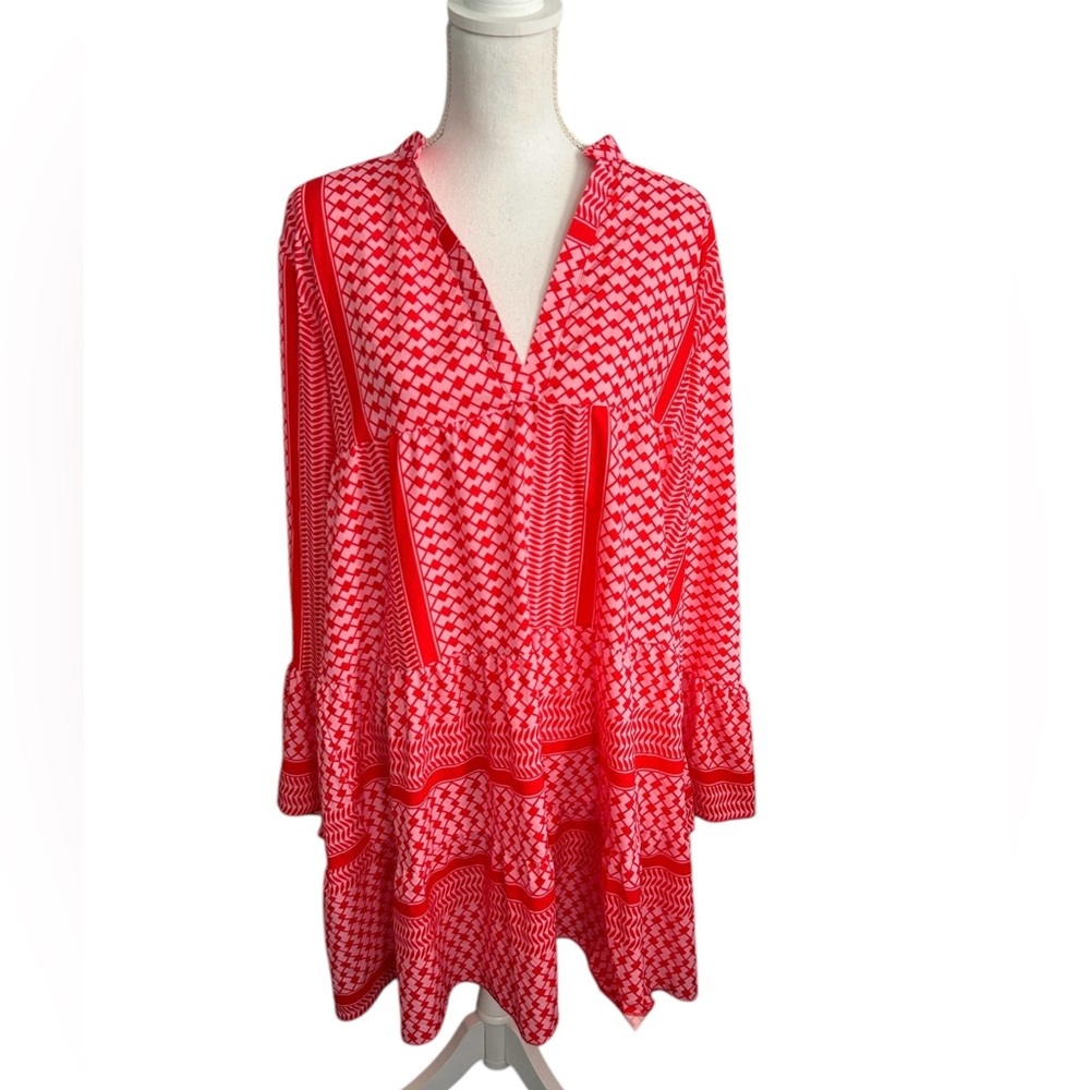 Made with Love XXL bright, colorful geometic dress (NWT)